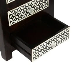 Benewah Handcrafted Boho 3 Drawer Mango Wood Nightstand Dark Walnut/Black/White - Christopher Knight Home 9 Benewah Handcrafted Boho 3 Drawer Mango Wood Nightstand Dark Walnut/Black/White - Christopher Knight Home -Home Furn Store GUEST 68d6c893 ed64 41a2 8f87 c87ab1d863f4