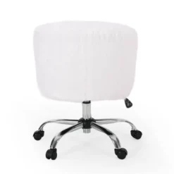 Syosset Modern Glam Swivel Office Chair White/Silver - Christopher Knight Home 7 Syosset Modern Glam Swivel Office Chair White/Silver - Christopher Knight Home -Home Furn Store GUEST 69dde7b3 6999 4d74 84ad 3e6d7b2a9fb7