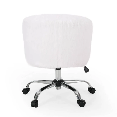 Syosset Modern Glam Swivel Office Chair White/Silver - Christopher Knight Home Syosset Modern Glam Swivel Office Chair White/Silver - Christopher Knight Home -Home Furn Store GUEST 69dde7b3 6999 4d74 84ad 3e6d7b2a9fb7