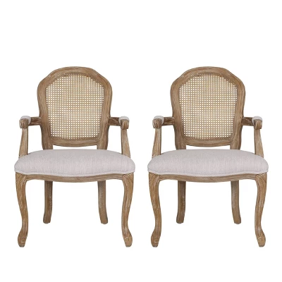 2pk Mina French Country Wood and Cane Upholstered Dining Chairs - Christopher Knight Home 2pk Mina French Country Wood And Cane Upholstered Dining Chairs - Christopher Knight Home -Home Furn Store GUEST 6a36b513 b6f7 4a22 ae53 4e03c448180d