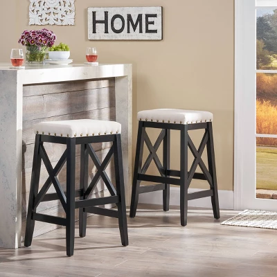 Set of 2 Greely Farmhouse Barstools - Christopher Knight Home Set Of 2 Greely Farmhouse Barstools - Christopher Knight Home -Home Furn Store GUEST 6a89c8cf e75b 471d a2f7 0fd53a6199e8
