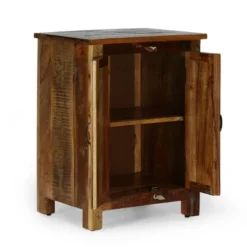 Greenler Boho Handcrafted 2 Door Wood Sideboard Natural/Multi Colored - Christopher Knight Home -Home Furn Store GUEST 6ab55d2e 49d6 4f09 9b58 d069e86f2705