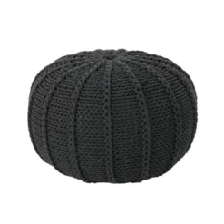 Corisande Knitted Cotton Pouf - Christopher Knight Home -Home Furn Store GUEST 6b0c6158 c35b 45c5 ae0c 437832a304e2