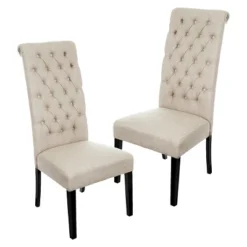 Set Of 2 Leorah Tall Back Tufted Dining Chair - Christopher Knight Home -Home Furn Store GUEST 6becc50f 924f 4a06 929b 22b34e870eb5