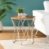 Cowger Rustic Glam Handcrafted Mango Wood Side Table Walnut/Polished Nickel - Christopher Knight Home 1 Cowger Rustic Glam Handcrafted Mango Wood Side Table Walnut/Polished Nickel - Christopher Knight Home -Home Furn Store GUEST 6d592cf0 b315 4811 828f 5c0853bc4f1c
