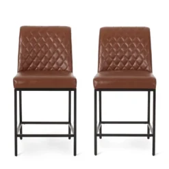 2pc Osgood Contemporary Diamond Stitch Counter Height Barstools - Christopher Knight Home -Home Furn Store GUEST 6deee7bc 8ab1 46c4 bad5 6ae307691d2b