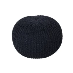 Abena Modern Knitted Cotton Round Pouf - Christopher Knight Home -Home Furn Store GUEST 6fae8c57 4363 4a13 9d62 549f3444e05b