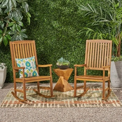 Arcadia 2pk Acacia Wood Rocking Chair Teak - Christopher Knight Home Arcadia 2pk Acacia Wood Rocking Chair Teak - Christopher Knight Home -Home Furn Store GUEST 6ff73deb 69b9 4ce5 92b8 7ec7ad220e9c