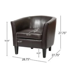 Aiden Bonded Leather Club Chair Brown - Christopher Knight Home -Home Furn Store GUEST 706bc382 d0e7 4b09 b5f2 e1cf6b58f202