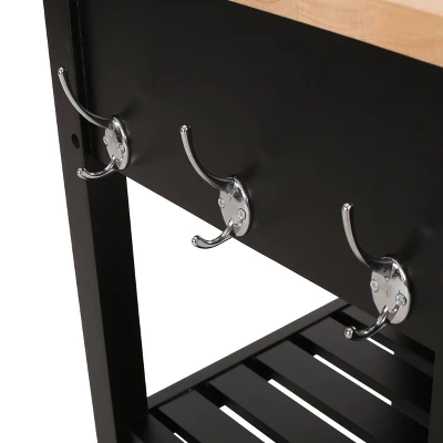 Byway Contemporary Kitchen Cart with Wheels Black/Natural - Christopher Knight Home Byway Contemporary Kitchen Cart With Wheels Black/Natural - Christopher Knight Home -Home Furn Store GUEST 70fd5057 c07a 42a4 907e b8aae2375dda