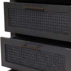 Newell Rustic Acacia Wood And Cane 3 Drawer Dresser Dark Gray - Christopher Knight Home -Home Furn Store GUEST 71574c6e 7f07 4e41 958e 7a85138cf023