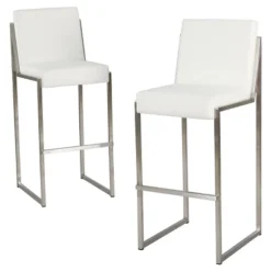 Set Of 2 29.50" Vasilus Bonded Leather Barstool - Christopher Knight Home 6 Set Of 2 29.50" Vasilus Bonded Leather Barstool - Christopher Knight Home -Home Furn Store GUEST 715c1db2 5b99 4ea4 b790 d0c9a4baa487