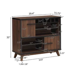 Hurlbut Modern Industrial Wooden 6 Bottle Wine Cabinet Walnut/Black/Dark Brown - Christopher Knight Home -Home Furn Store GUEST 71e5fb3e 158d 41cc a997 f8e3a73f8625