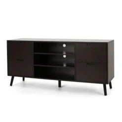 Doerun Mid-Century Modern Storage TV Stand For TVs Up To 48" Dark Gray/Black - Christopher Knight Home 9 Doerun Mid-Century Modern Storage TV Stand For TVs Up To 48" Dark Gray/Black - Christopher Knight Home -Home Furn Store GUEST 72e81fe4 4aae 42ae 8df2 fbcca307d45d