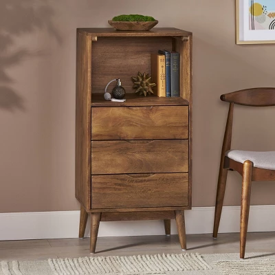 Rabun Handcrafted Mid-Century Modern Mango Wood 3 Drawer Chest Light Oak - Christopher Knight Home Rabun Handcrafted Mid-Century Modern Mango Wood 3 Drawer Chest Light Oak - Christopher Knight Home -Home Furn Store GUEST 73da14ef 4322 4d70 867a cb45f3727761