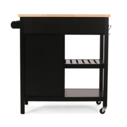 Byway Contemporary Kitchen Cart With Wheels Black/Natural - Christopher Knight Home 10 Byway Contemporary Kitchen Cart With Wheels Black/Natural - Christopher Knight Home -Home Furn Store GUEST 74579f90 25c7 47eb ab7e 598780ec4714