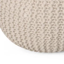 Abena Modern Knitted Cotton Round Pouf - Christopher Knight Home -Home Furn Store GUEST 751851b4 25e6 49fa b224 065862a3e95c
