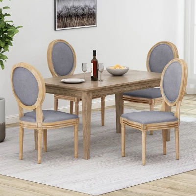 Set of 4 Phinnaeus French Country Fabric Dining Chairs Light Gray/Natural - Christopher Knight Home Set Of 4 Phinnaeus French Country Fabric Dining Chairs Light Gray/Natural - Christopher Knight Home -Home Furn Store GUEST 753c6eaa 5c1c 403c 9b7f 2a71e0d5a792