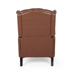 Walter Contemporary Tufted Recliner Cognac Brown/Dark Brown - Christopher Knight Home -Home Furn Store GUEST 78ce304f 6798 4e2d 8ea6 541da934a32e