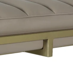 Riebe Contemporary Handmade Channel Stitch Ottoman Bench Dark Cream/Matte Gold - Christopher Knight Home -Home Furn Store GUEST 7b542bf6 f0e4 44eb a9ff b04169025fcf