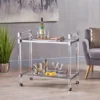 Mirren Modern Glass Bar Trolley Clear - Christopher Knight Home -Home Furn Store GUEST 7e4bb988 e0b5 47a9 b46e 6463ccaa6569