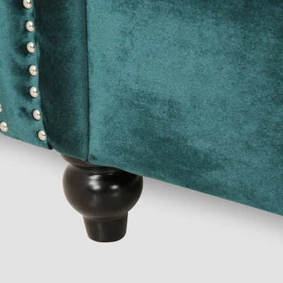 Bowie Modern Glam Velvet Sofa Teal - Christopher Knight Home Bowie Modern Glam Velvet Sofa Teal - Christopher Knight Home -Home Furn Store GUEST 7e7454d5 8e03 433d b29b 3dafed8a5ee3