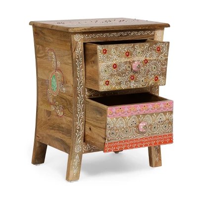 Fullen Handcrafted Boho 2 Drawer Mango Wood Nightstand Natural - Christopher Knight Home Fullen Handcrafted Boho 2 Drawer Mango Wood Nightstand Natural - Christopher Knight Home -Home Furn Store GUEST 7ee5f9b7 cb9f 4d97 8e0d a5be40a04db3