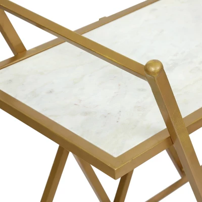Chaves Handcrafted Modern Glam Marble Bar Cart Gold/White - Christopher Knight Home Chaves Handcrafted Modern Glam Marble Bar Cart Gold/White - Christopher Knight Home -Home Furn Store GUEST 7fab0408 3f57 4b52 b7e4 ff940d5febe2