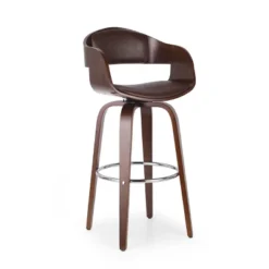 Clyo Mid-Century Modern Upholstered Swivel Barstool - Christopher Knight Home -Home Furn Store GUEST 7fe30e8c 5b22 4982 ae5e 94b70bac8ee4