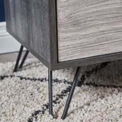 Isadora 71" Mid Century TV Stand For TVs Up To 74" Sonoma Gray/Black - Christopher Knight Home -Home Furn Store GUEST 80242a16 60f2 484c b574 07c4666a1d89