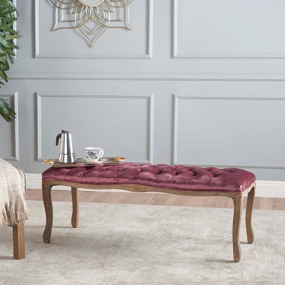 Tassia New Velvet Tufted Bench - Blush - Christopher Knight Home Tassia New Velvet Tufted Bench - Blush - Christopher Knight Home -Home Furn Store GUEST 81a52fea 8bc2 40b5 8027 9a6a0831ac2b
