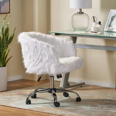 Syosset Modern Glam Swivel Office Chair White/Silver - Christopher Knight Home Syosset Modern Glam Swivel Office Chair White/Silver - Christopher Knight Home -Home Furn Store GUEST 83ef8453 8552 4a2d b93f 74366f8026b3