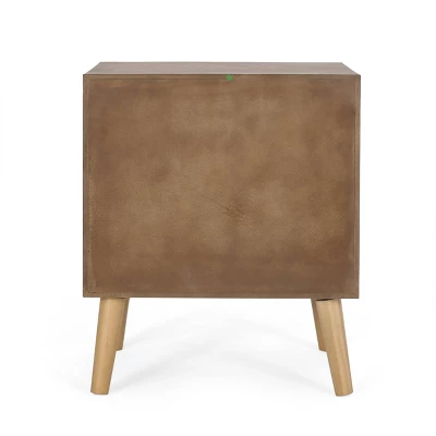 Hulett Contemporary End Table with Storage Walnut/Natural/Antique Gold - Christopher Knight Home Hulett Contemporary End Table With Storage Walnut/Natural/Antique Gold - Christopher Knight Home -Home Furn Store GUEST 843eee32 192a 46f7 87b9 1da5f24d4543