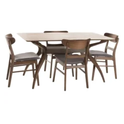 5pc 60" Idalia Mid-Century Modern Dining Set - Christopher Knight Home 5 5pc 60" Idalia Mid-Century Modern Dining Set - Christopher Knight Home -Home Furn Store GUEST 85bdb456 59e0 4b76 abce 93540e929c65
