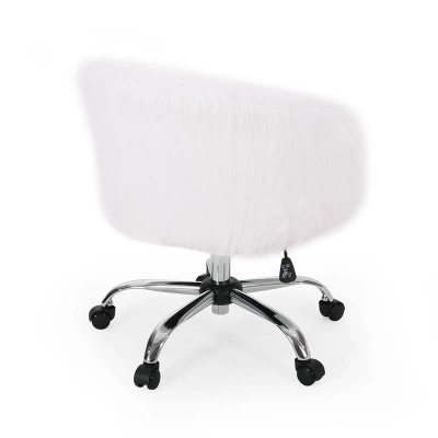 Syosset Modern Glam Swivel Office Chair White/Silver - Christopher Knight Home Syosset Modern Glam Swivel Office Chair White/Silver - Christopher Knight Home -Home Furn Store GUEST 87c07771 5db2 404e b430 79a1a8eae5f0