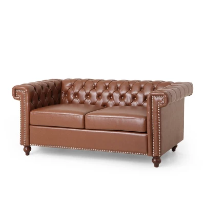 Brinkhaven Contemporary Button Tufted Loveseat with Nailhead Trim - Christopher Knight Home Brinkhaven Contemporary Button Tufted Loveseat With Nailhead Trim - Christopher Knight Home -Home Furn Store GUEST 8860d015 1abd 48b4 91bd c93a08e1c68d