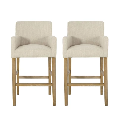 Set of 2 30.5" Armga Contemporary Fabric Upholstered Wood Counter Height Barstools - Christopher Knight Home Set Of 2 30.5" Armga Contemporary Fabric Upholstered Wood Counter Height Barstools - Christopher Knight Home -Home Furn Store GUEST 88914c8c 0eec 4790 9e57 983ef20d8025
