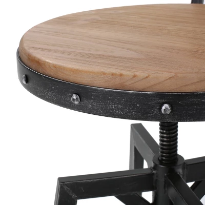 Set of 2 Jutte Modern Industrial Firwood Adjustable Height Swivel Barstools Antique/Black Brushed Silver - Christopher Knight Home Set Of 2 Jutte Modern Industrial Firwood Adjustable Height Swivel Barstools Antique/Black Brushed Silver - Christopher Knight Home -Home Furn Store GUEST 89181959 3850 4463 b633 57d6427f0ae4