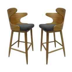 Set Of 2 Kamryn Mid Century Modern Barstool - Christopher Knight Home -Home Furn Store GUEST 893d5082 8db9 48cd a236 65478b4a9c2f