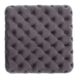 Jaymee New Velvet Ottoman - Christopher Knight Home