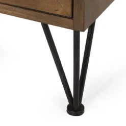 Pilster Contemporary End Table With Storage Walnut/Natural/Black - Christopher Knight Home -Home Furn Store GUEST 8a889c04 7389 4561 b658 8e9e9f7f02e7