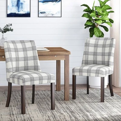 2pk Harman Contemporary Upholstered Plaid Dining Chairs Gray/Light Beige/Brown - Christopher Knight Home 2pk Harman Contemporary Upholstered Plaid Dining Chairs Gray/Light Beige/Brown - Christopher Knight Home -Home Furn Store GUEST 8bc32428 9664 4bd6 976b bf311679a007