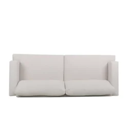 Dallin Contemporary Fabric 3 Seater Sofa Beige/Silver - Christopher Knight Home -Home Furn Store GUEST 8cc88152 a41d 4a85 8607 3bc9bb3471f7