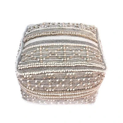 Bonita Large Contemporary Wool and Cotton Pouf Ottoman White/Beige - Christopher Knight Home Bonita Large Contemporary Wool And Cotton Pouf Ottoman White/Beige - Christopher Knight Home -Home Furn Store GUEST 8cea20ce 2d95 45ce 973e 7498f7c68199