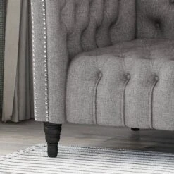 Barneyville Traditional Chesterfield Sofa Gray - Christopher Knight Home -Home Furn Store GUEST 8e2762e6 16ac 415f b190 f40c3df1f2b4