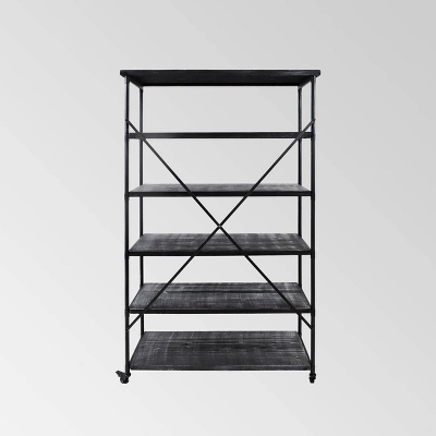 68" Farrells Industrial 5 Shelf Bookcase Gray - Christopher Knight Home 68" Farrells Industrial 5 Shelf Bookcase Gray - Christopher Knight Home -Home Furn Store GUEST 8eaf3c4c e1d1 46c1 8ad5 3b15730cdbdc