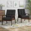 Set Of 2 Duluth Mid-Century Armchairs Black - Christopher Knight Home -Home Furn Store GUEST 8fe53296 1f09 4ca5 8dc0 540851ad5583