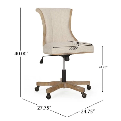 Coulee Contemporary Fabric Upholstered Roll Back Swivel Office Chair - Christopher Knight Home Coulee Contemporary Fabric Upholstered Roll Back Swivel Office Chair - Christopher Knight Home -Home Furn Store GUEST 9138720c 6bad 4c13 8e6e 410b243dda99