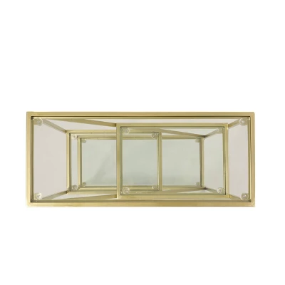 Kokesh Modern Glam Tempered Glass 3 Shelf Asymmetrical Bookcase Gold - Christopher Knight Home Kokesh Modern Glam Tempered Glass 3 Shelf Asymmetrical Bookcase Gold - Christopher Knight Home -Home Furn Store GUEST 91617d1f b48c 4a5c 8204 aa965eb572df