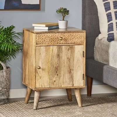 Lytle Boho Handcrafted Mango Wood Nightstand with Storage Natural - Christopher Knight Home Lytle Boho Handcrafted Mango Wood Nightstand With Storage Natural - Christopher Knight Home -Home Furn Store GUEST 918d4a68 f82f 48f6 865f 16442aee2e53